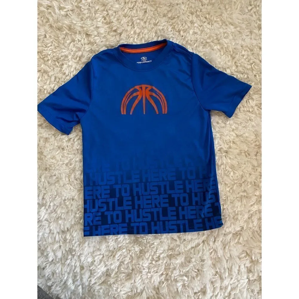 athletic works blue and orange basketball shirt size m (8)
